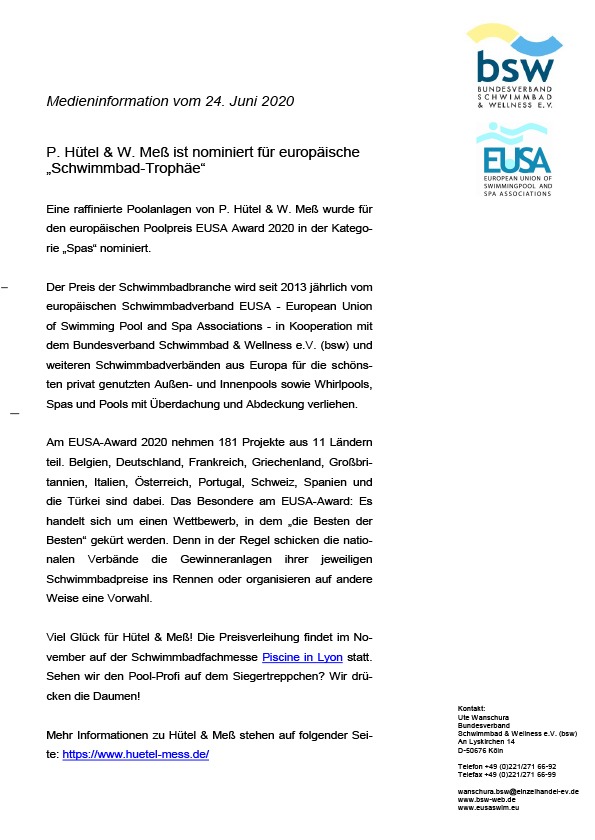 Medieninformation vom 24.06.20 1